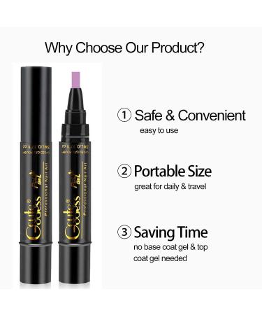 Gel Nail Polish Pen Set - 6pcs, One Step 3 in 1 Soak Off UV LED Lamp Gel Nail Kit - Buy Online on GoSupps.com