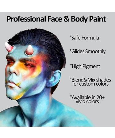  LearnLyrics Body Paint Kit Washable Makeup Set with 6 Shades Colorful Cosplay Palette Non-Toxic Pigmented Cream Water-Activated Cosmetic | Party Face Paint Kit - Buy Online on GoSupps.com