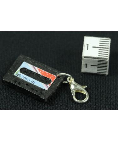 Miniblings Handmade Music Cassette Tape Charm - Blue Mixtape Zipper Pull & Silver Betel Pendant Bracelet - Buy Online on GoSupps.com
