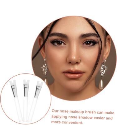 LALADEFIEE 3pcs Nose Shadow Highlighter Brush Makeup Eye Nose Contour For Nose Makeup Nose for Women Nylon 12.30X1.90X1.10CM As Shown - Buy Online on GoSupps.com