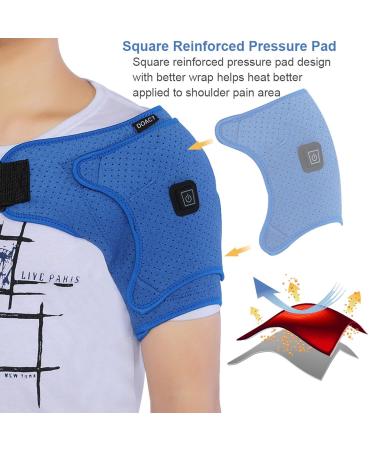 DOUQIFEI Adjustable Dislocated Strap for Rotator Cuff Heated Shoulder Support Brace USB Electric Plug in Arm Wrap Brace Adjustable Heating Shoulder Pad Wrap for Left and Right (S) - Buy Online on GoSupps.com