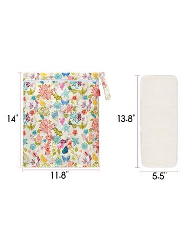 Damero 5-Layer Bamboo Reusable Diaper Inserts - 12PCS Cloth Diaper Inserts with Extra Storage Bag | Eco-Friendly Bamboo Material | 12 Count - Buy Online on GoSupps.com