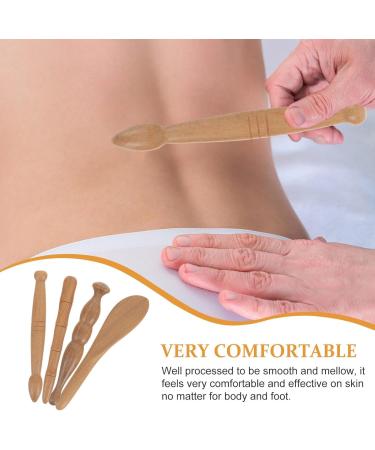 Healvian 4-Piece Wooden Foot Massager Set | Acupuncture Massage Roller & Body Shaping Tools for Relaxation & Pain Relief - Buy Online on GoSupps.com