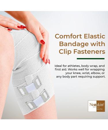 Organic Latex-Free American Cotton Comfort Bandage - 2 Pack | Elastic Clip Fasteners | White 2" Wide - Buy Online on GoSupps.com