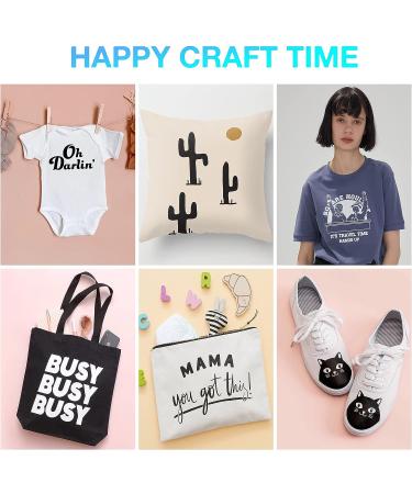 HTVRONT 12x12ft White and Black Heat Transfer Vinyl Rolls - Easy to Cut & Weed for Shirts - Iron On HTV Design - Buy Online on GoSupps.com