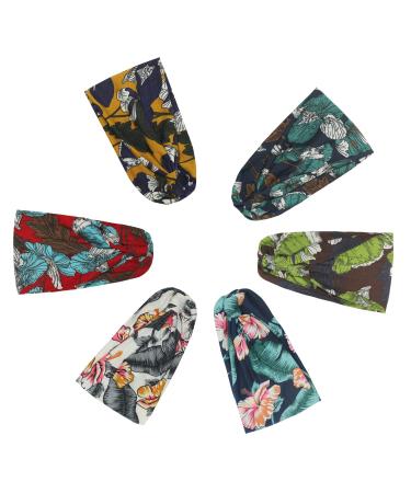 Rapotti 6 Pack Boho Headbands for Women - Wide Non-Slip Bandanas for Sports and Fashion - Printed Hair Accessories - Buy Online on GoSupps.com