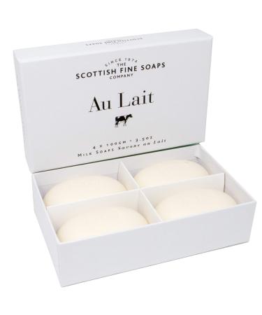 The Scottish Fine Soaps Company Au Lait Milk Soaps (4 x 100g)