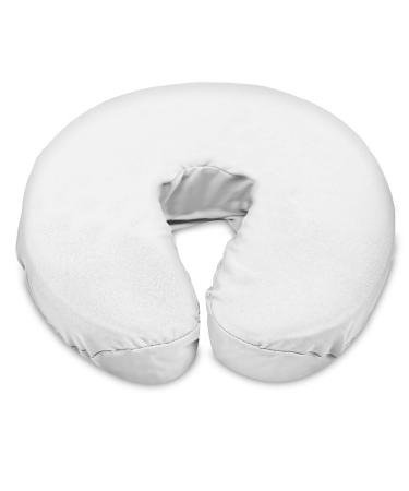 LONDON LINENS Soft & Heavy Microfiber Massage Tables Face Cradle Covers Cozies Fitted- 4 Pieces (4, White) 4 White