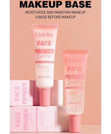 Poreless Face Primer Strong Adhesion Makeup Primer Smooth Finish Flawless Moisturizing Clear Milky Moisturizing Primer (30ml 2 Pack) - Buy Online on GoSupps.com