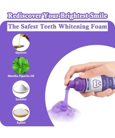 Purple Toothpaste for Whitening | Foam Tooth Stain Remover | Fresh Breath & Tooth Color Corrector - 2 fl oz - Buy Online on GoSupps.com