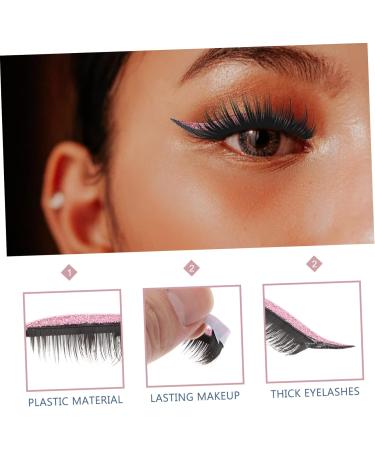 DOITOOL 4 Pairs False Eyelashes Eye Makeup Sticker Stickers Pink Duct Tape Waterproof Eyeliner Decal Blush 4x1.5cm Pink - Buy Online on GoSupps.com