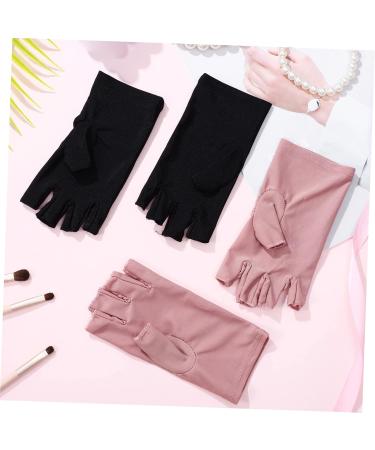 PLAFOPE 2 Pairs UV Gloves Fingerless Gloves UV Nail Gloves Gel Nail Gloves Nail Nail Art Accessory UV Rays Gloves Manicure Gloves Anti UV Nail Art Supplies Nail Gloves - Buy Online on GoSupps.com