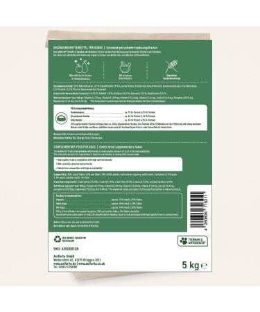 AniForte Barf Additive for Dogs Fruits and Vegetables with Herbs 5 kg Natural Product Gluten-Free Barf Food Supplement Flakes without Artificial Additives 100% Natural Supplement - Buy Online on GoSupps.com