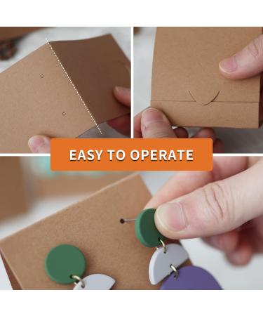 Temlum 50 Pcs Standing Earring Display Cards | Earring Holder Cards for Small Business | Jewelry Packaging Supplies - Buy Online on GoSupps.com