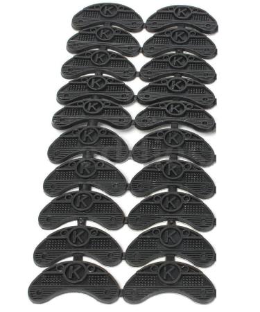 NC 10 Pairs Black Rubber Sole Replacement Heel Savers Toe Plates Tap DIY Glue On Shoes Pad