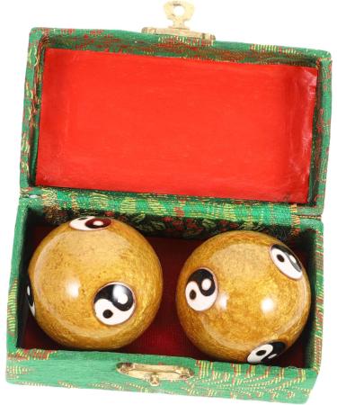 Ultechnovo 10 pc Massage Globe Baoding Balls Set Stress Relief & Fitness Tool for Adults | Metal Massage Roller Balls with Bells - Buy Online on GoSupps.com