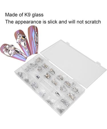 DIY Nail Art Rhinestones 13 Styles Shiny Glass Jewels Diamonds for Nail Decoration Make-up Phone Decor Nail DIY Glass Decoration with Rhinestone Picker - Buy Online on GoSupps.com