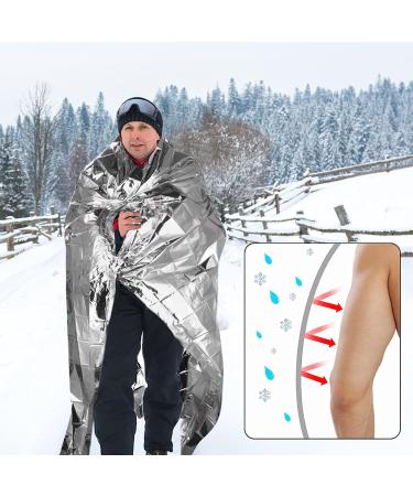 QIO CHUANG Emergency Mylar Thermal Blankets - Pack of 6 for Outdoors, Hiking, Survival, Bug Out Bag | Space Blanket for Camping, Marathons, First Aid - Buy Online on GoSupps.com