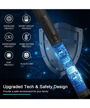 Candle Lighter SUPRUS Rechargeable Electric Arc Lighter Triple Safety Long Lighter Stainless Steel Shell & Hanging Hook with 360 Flexible Neck Black - Buy Online on GoSupps.com