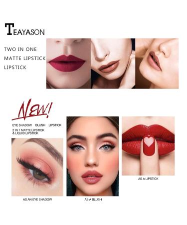 Matte Lipstick & Lip Gloss Set | Long Lasting & Pigmented in C08 Brownish Red - Buy Online on GoSupps.com