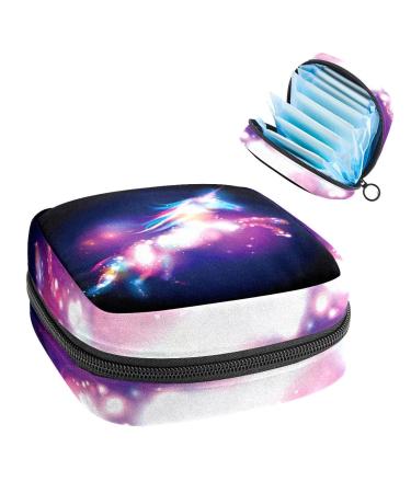 Women bands storage pockets Stillpad holder fantasy flying unicorn with colorful lights.
