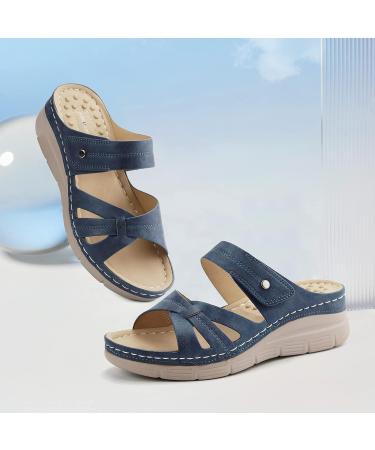 Ortho+rest Women's Orthotic Slides - Comfortable Navy Orthopedic Sandals with Arch Support - Buy Online on GoSupps.com