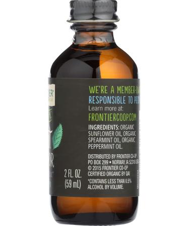 Frontier Co-op Organic Mint Flavor, 2 Oz Bottle - Kosher Certified - Buy Online on GoSupps.com