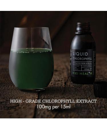 KIKI Health Liquid Chlorophyll 250ml - High Strength 100mg Extract - 100% Natural, Gluten Free, Vegan - Pack of 1 - Buy Online on GoSupps.com