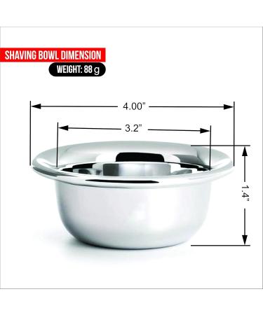 Jag Shaving Robust Stainless Steel Shaving Soap Bowl for Perfect Wet & Clean Shave - International Shipping Available - Buy Online on GoSupps.com