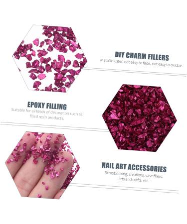 SOESFOUFU 1 Glass Chip Metallic Chips Shiny Nail Glitter Bulk Bud Scrapbook Accessories Punk Accessories Chips in Bulk Crushed Nail Art Stone Mirror Vase Jewelry Drill Charm 0.5X0.3cm Rosy - Buy Online on GoSupps.com