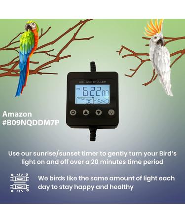 Bird Cage Light with Chew Guard for Hookbill Birds - Full Spectrum LED Pet Light by M&M Cage Co. | Simulates Natural Environment - Hookbill Light 18 - Buy Online on GoSupps.com