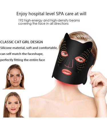  Naqqios Red Light Face Cover Beauty LED Light Care - 3 Speed Breathable Face Skincare Light Skin Care 4 Colors 192 Lamp Beads Face Cover for May - Buy Online on GoSupps.com