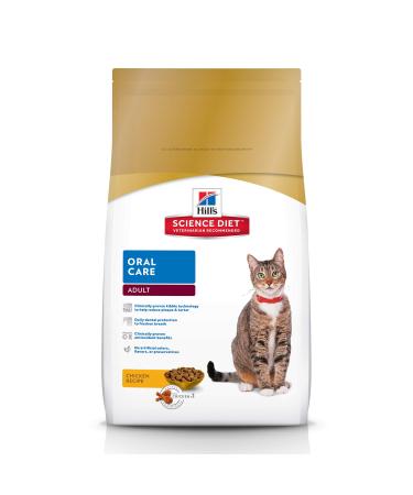 Hill's Science Diet Adult Oral Care Cat Food Chicken Recipe Dry Cat Food for Dental Health 7 lb Bag 3.18 kg (Pack of 1) Adult | Chicken