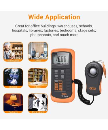 Dr.meter LX1330B Digital Illuminance Light Meter - 0-200,000 Lux Measurement Range - Buy Online on GoSupps.com