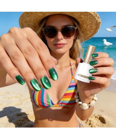 Beton Genle me Derzi Dolgu eridi | Gel Nail Color Manicure Supplies | Fruity Emerald Shimmering Nail Polish | Onar m ve Yenileme in - Buy Online on GoSupps.com