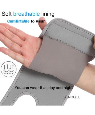 Wrist Splint Brace for Carpal Tunnel Relief | Joint Pain Support Stabilizer | Adjustable Strap for Arthritis Tendonitis | Left Hand Grey - Buy Online on GoSupps.com