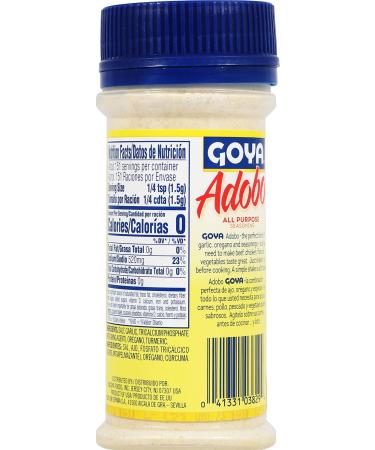 Goya Adobo Pepper Seasoning 8 oz - Authentic Goya Adobo with Pepper Blend - Blue Cap - Buy Online on GoSupps.com