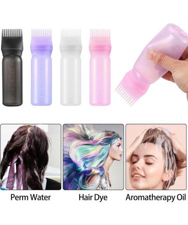 FCSNJH Hair Oil Applicator Set - 4 Colorful 160ml Bottles for Easy Hair Care & Oiling | Perfect for Hair Dye & Rosemary Oil - Buy Online on GoSupps.com