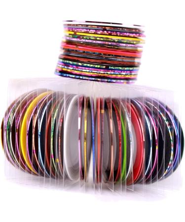 Jinxuny 30 Rolls 1mm Nail Art Striping Tape | Professional Manicure Tool for Creative Designs | International Shipping Available - Buy Online on GoSupps.com