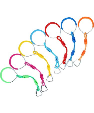 Get Out! 7pc Colorful Gymnastic Rings - Ninja Line Attachment for Swing Set and Jungle Gym - Buy Online on GoSupps.com