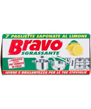 Buy Bravo! Lemon Soap Scouring Pads - 7pcs | Eco-Friendly Cleaning Solutions for International Shipping - Buy Online on GoSupps.com