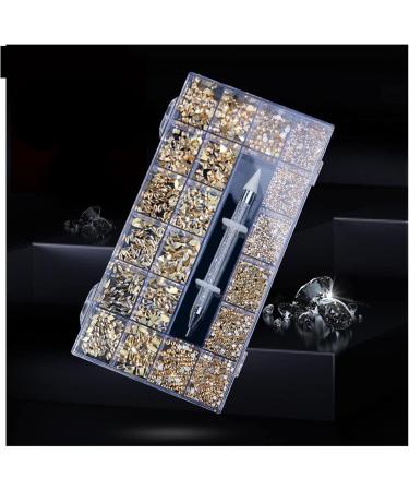 Aqxyedc Mixed AB Glass Crystal Diamond Flat Rhinestone Nail Art Decoration 21 Grid Box Nails Accessories Set With 1 Pick Up Pen wanglan(Color:10) - Buy Online on GoSupps.com
