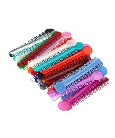 40 pieces of orthodontic league ligaments braces gummyand multicolored orthodontic elastomer-o-rings braces gum tapes tooth corrector elastic clip dental ligature elast
