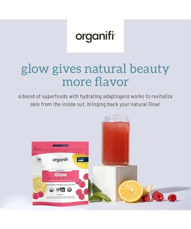 Organifi Glow - Vegan Collagen Powder for Women - Organic Flavored Water Ingredient, 30 Servings - Buy Online on GoSupps.com