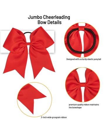 Whales Red Hair Loops - 2-Piece Big Ripband Elastic Hair Bands | Cheer Bows & Ponytail Holders for Girls & Toddlers - Buy Online on GoSupps.com