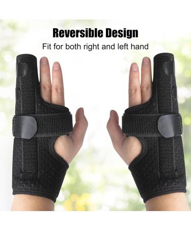 Buy Pinky Finger Splints & Trigger Finger Brace - Support for Small Fingers - Left & Right Hand - Ideal for 4th/5th Finger Injuries Fractures Breaks - Large Size - Buy Online on GoSupps.com