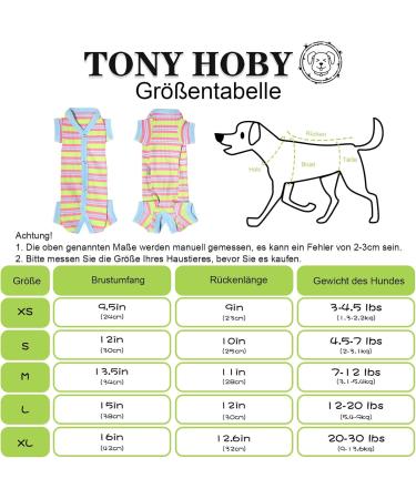 Tony Hoby Dog Suit for Men & Women | Striped Cotton Overall for XS Dogs - Cozy Sleepwear in Green & Blue - Buy Online on GoSupps.com