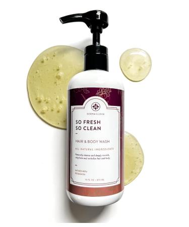 All Natural Full Body Wash - SO FRESH SO CLEAN | Plant-Based Cleanser for Skin Scalp & Hair | 16 oz - Buy Online on GoSupps.com