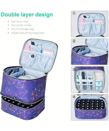 Nail Polish Organizer 30 Bottles Nail Polish Organizer Case | Nail Polish Carry Bag with Nail Polish Bag with Handle and Carrying Case Sheet Music Blue See description - Buy Online on GoSupps.com