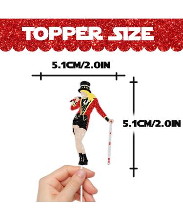 18pcs Glitter Dessert Cupcake Topper Cheer to Worldwide Popular Female Singer Concert Theme Decor Pick for Fan Men Women Boys Girls Happy Birthday Folklore Music Party Decorations Supplies - Buy Online on GoSupps.com